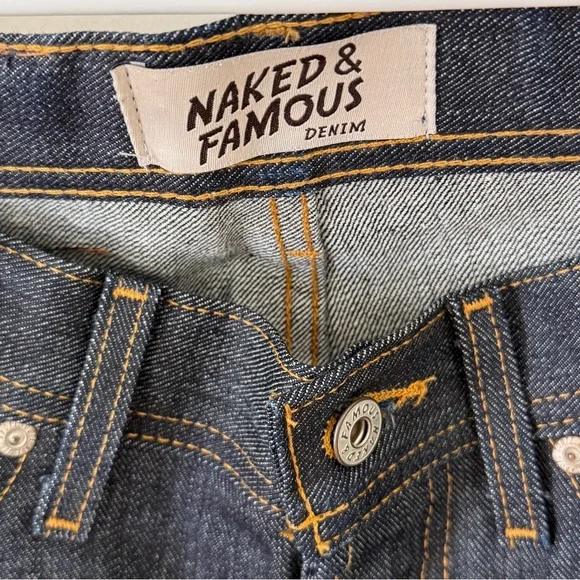 Naked & Famous Denim Weird Guy Left Hand Twill Selvedge Raw Japanese Jeans Sz 30 - Picture 4 of 8
